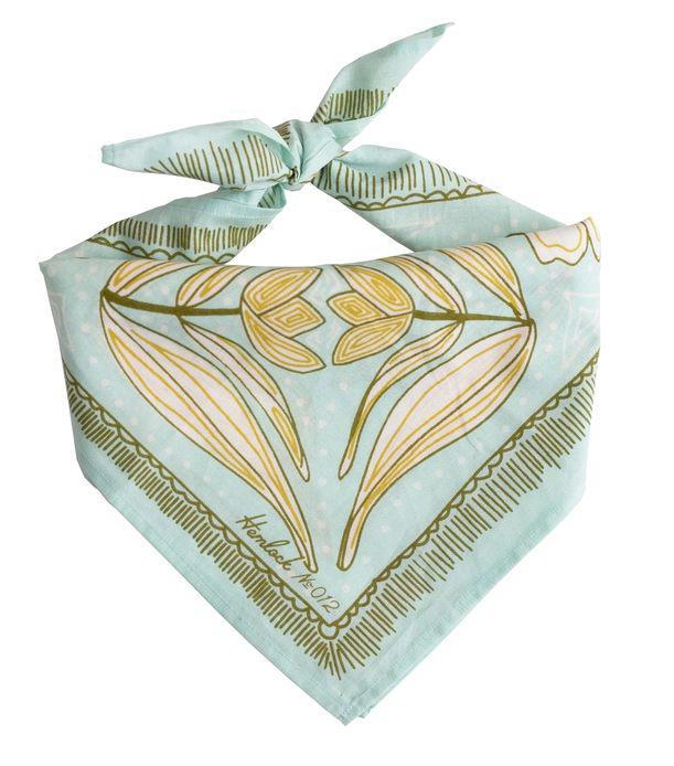 Bandana - Eliza (Soft Blue Floral) by Handker Bandanas