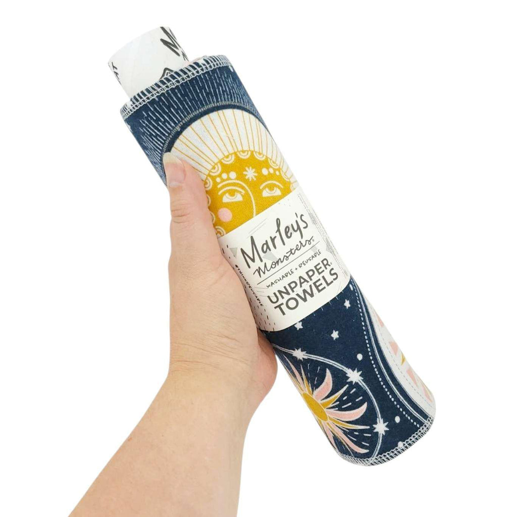 UNpaper® Towels - Cotton Flannel Reusable Cloths (Assorted Mismatched Styles) by Marley’s Monsters