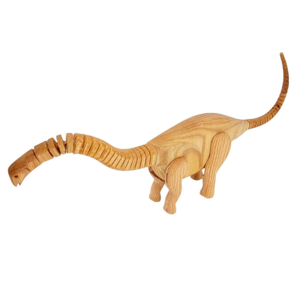 Wood Toy - Apatosaurus Dinosaur with Magnetic Joints by The Serious Toy Company