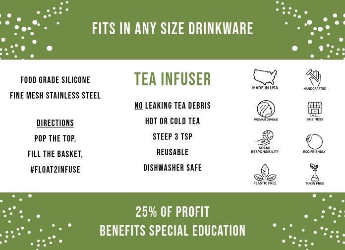 (PRE-ORDER) Tea Infuser - Baby Highland Cow (Green Base) by Float2Infuse