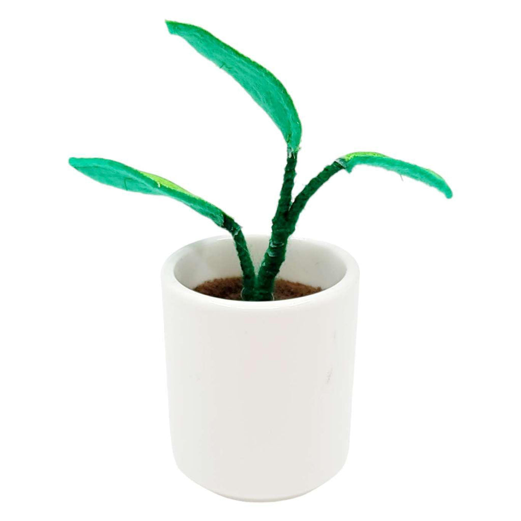 Collectible - Little Sprout Fabric Plant (Winky with Pointy Bright Green Leaves) by World of Whimm