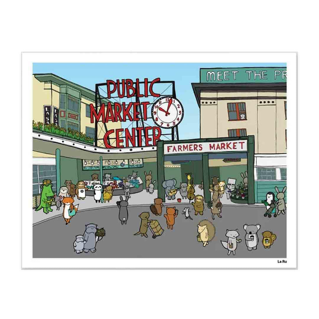 Art Print - Pike Place Market (Assorted Sizes) by LaRu