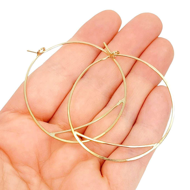 Earrings - Medium Bridge Hoops (Gold Fill) by Verso
