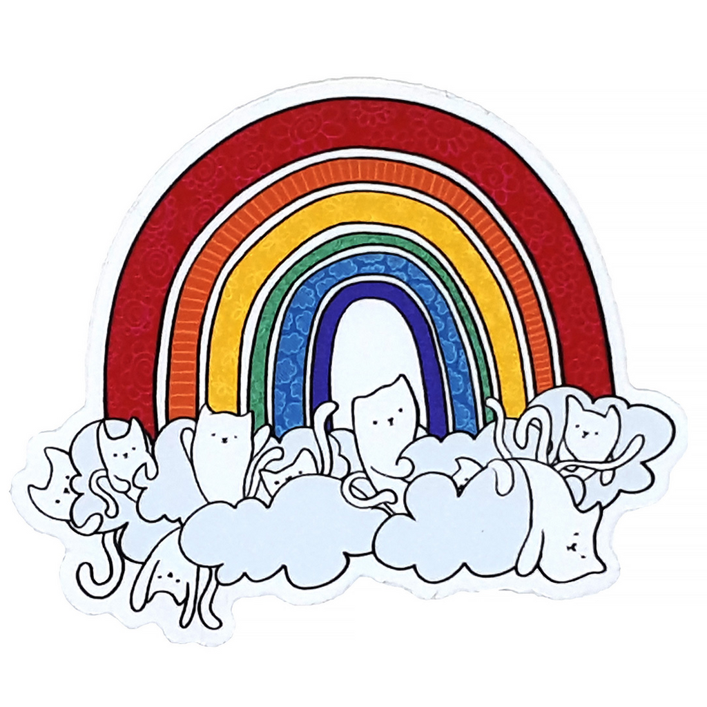Sticker - Rainbow Cats on Cloud 9 by World of Whimm