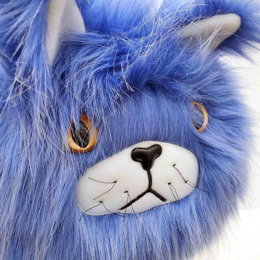 Cat Loaf - Blue White Fur Orange Eyes by Careful It Bites