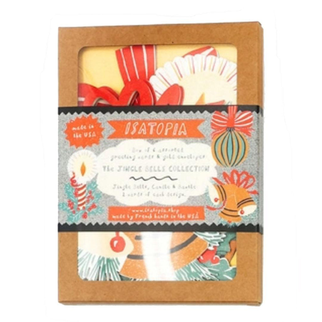 Holiday Cards - Set of 6 - Jingle Bells Collection by Isatopia