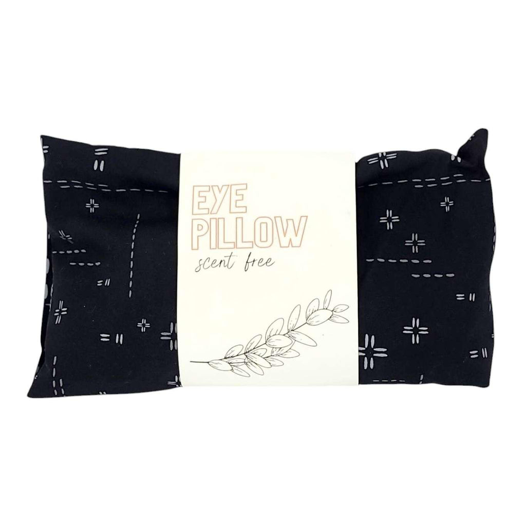 Eye Pillow - Deco Stitch Coal (Scent Free) by Two Birds Eco Shop