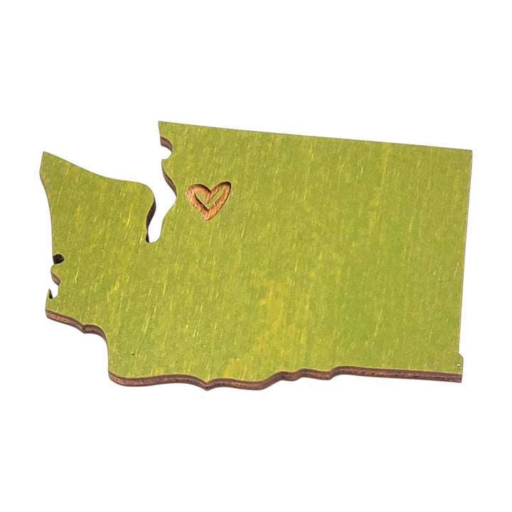 Magnets - Small - WA State Heart Over Seattle (Asst Colors) by SnowMade