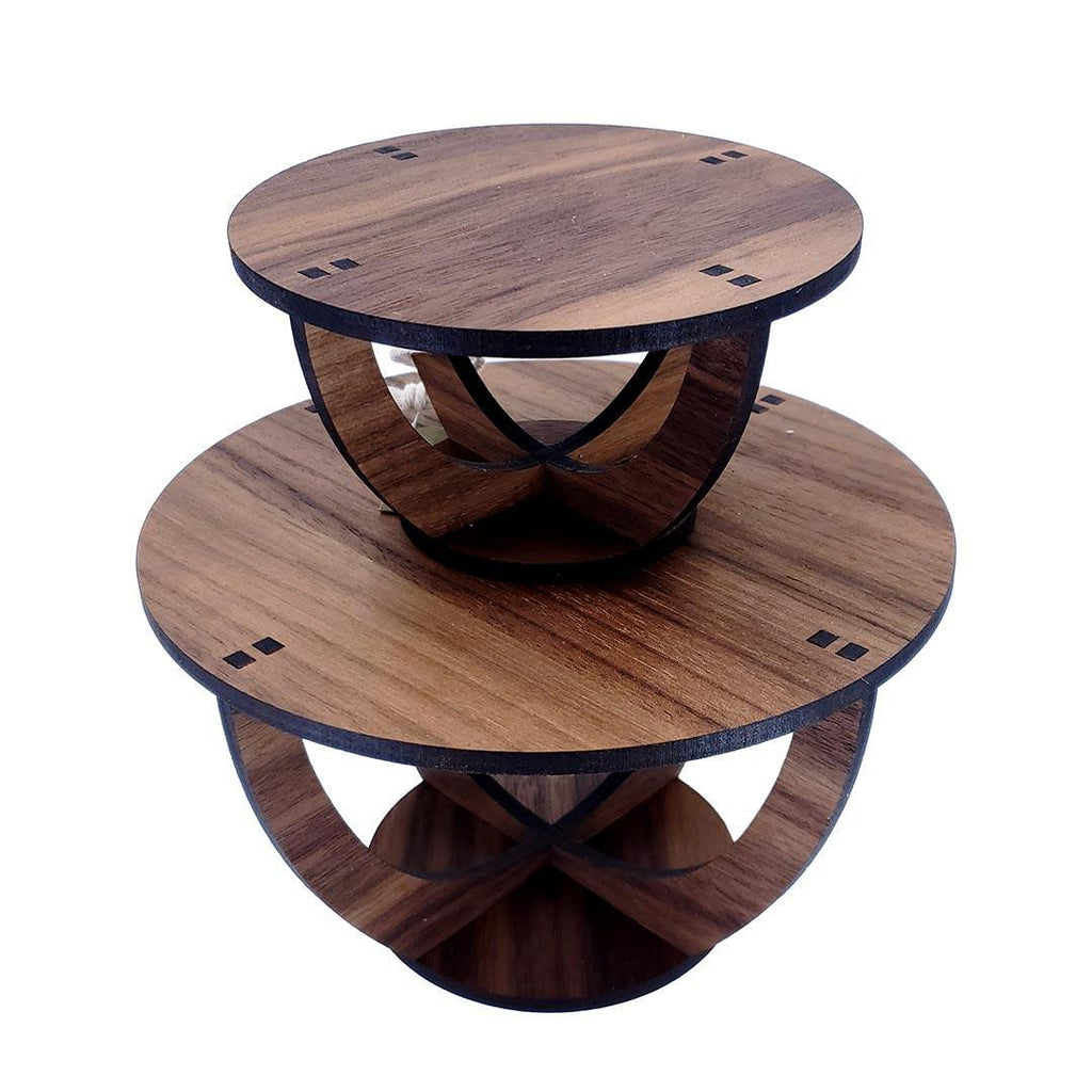 Plant Stand - Circular Walnut (Small or Large) by 6 by 6 Arts