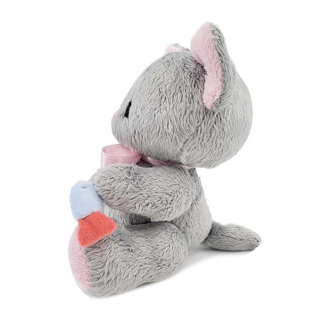 Plush - Gray Cat with a Fish by Frank and Bubby