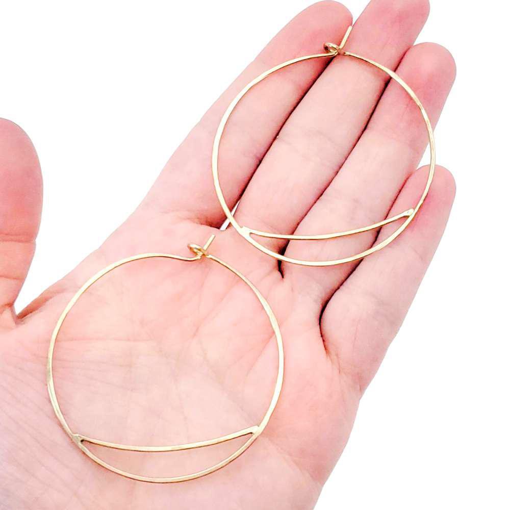 Earrings - Medium Bridge Hoops (Gold Fill) by Verso