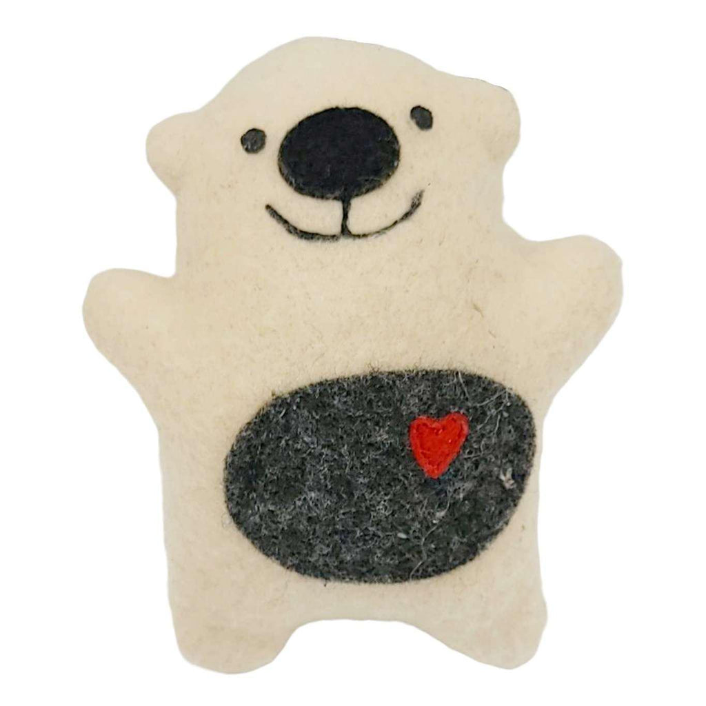 Ornament - Mini Plush (Cream Sea Otter) by The Happy Groundhog Studio