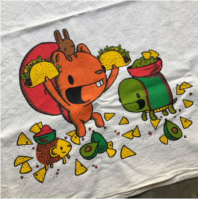 Tea Towel - Taco Night by Everyday Balloons Print Shop