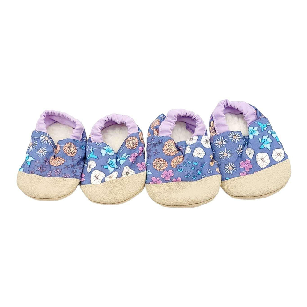 Baby Shoes - Periwinkle Fields (0-6mo or 6-12mo) by This Brave Journey