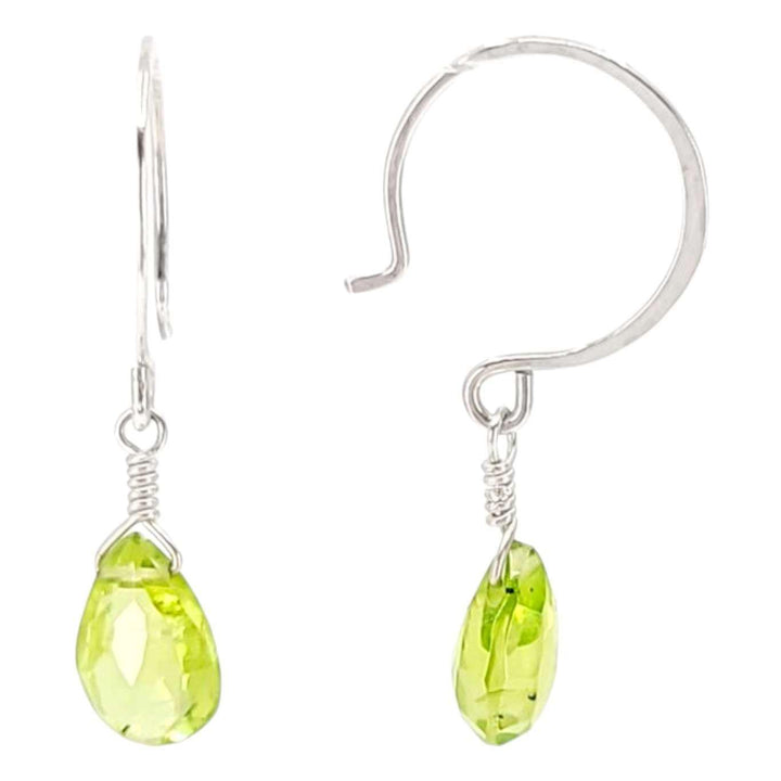 Earrings - Sterling Gemstone Drops (Peridot) by Foamy Wader