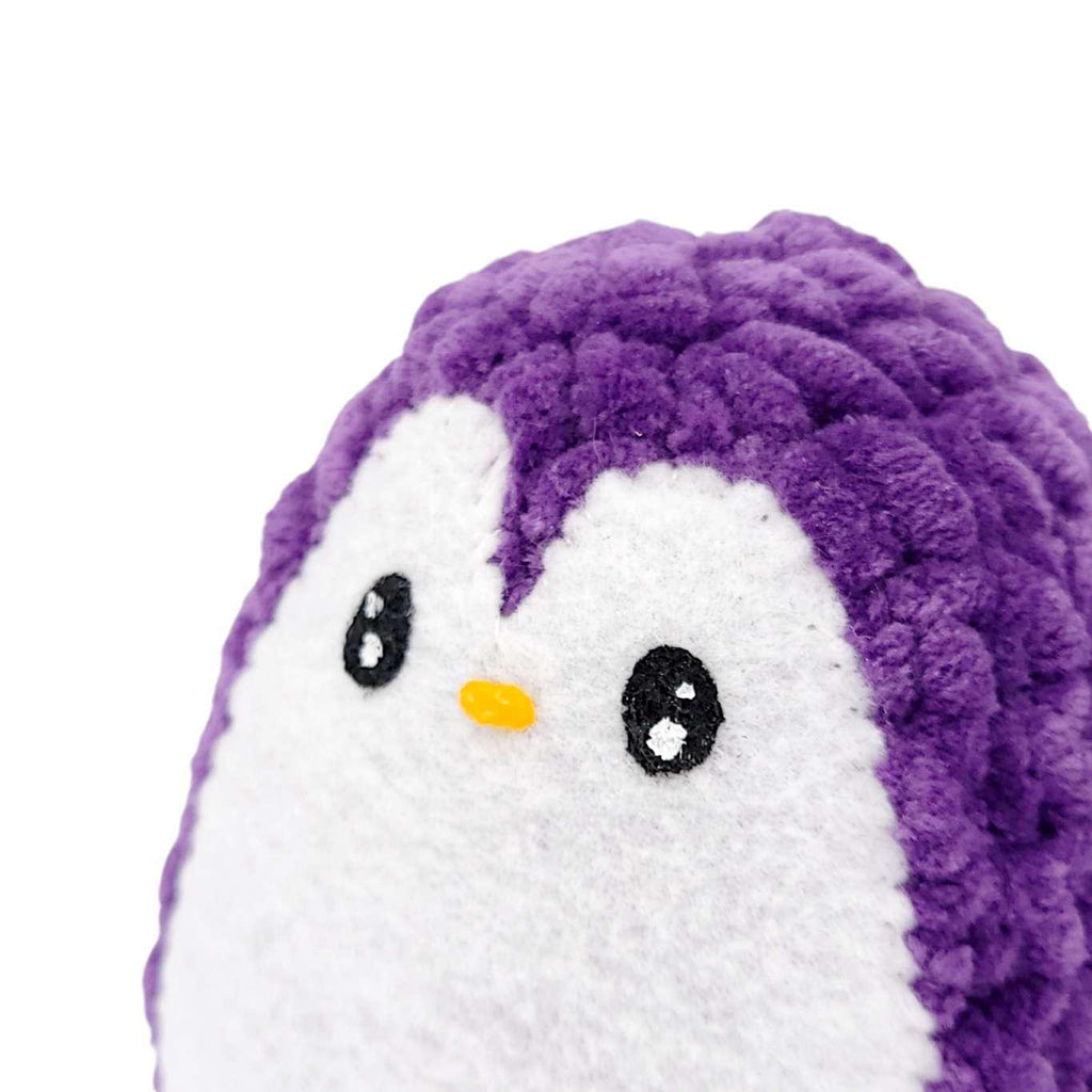 Plush Toy - Extra Large Penguin (Purple with Purple Heart) by Moyo Workshop