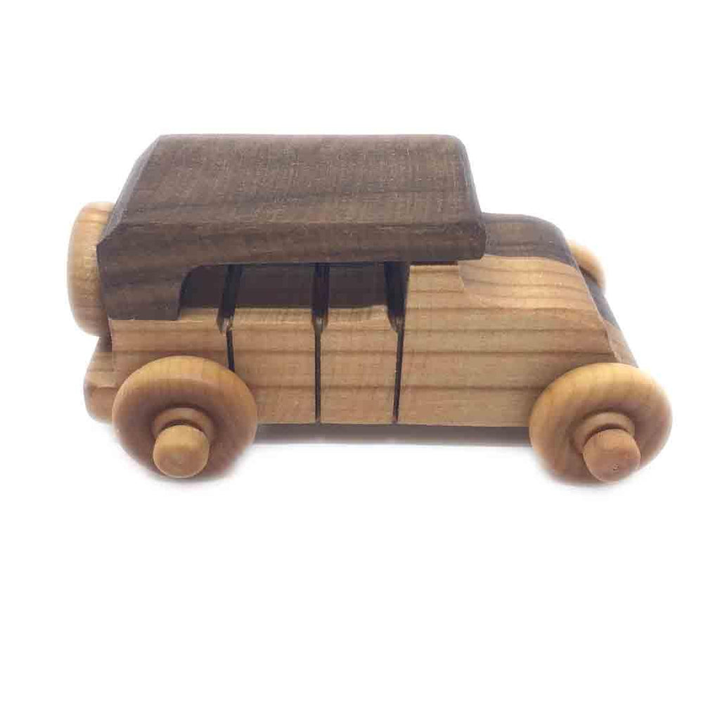 Wooden Toy - Small Vintage 4-door Car by Baldwin Toy Co.