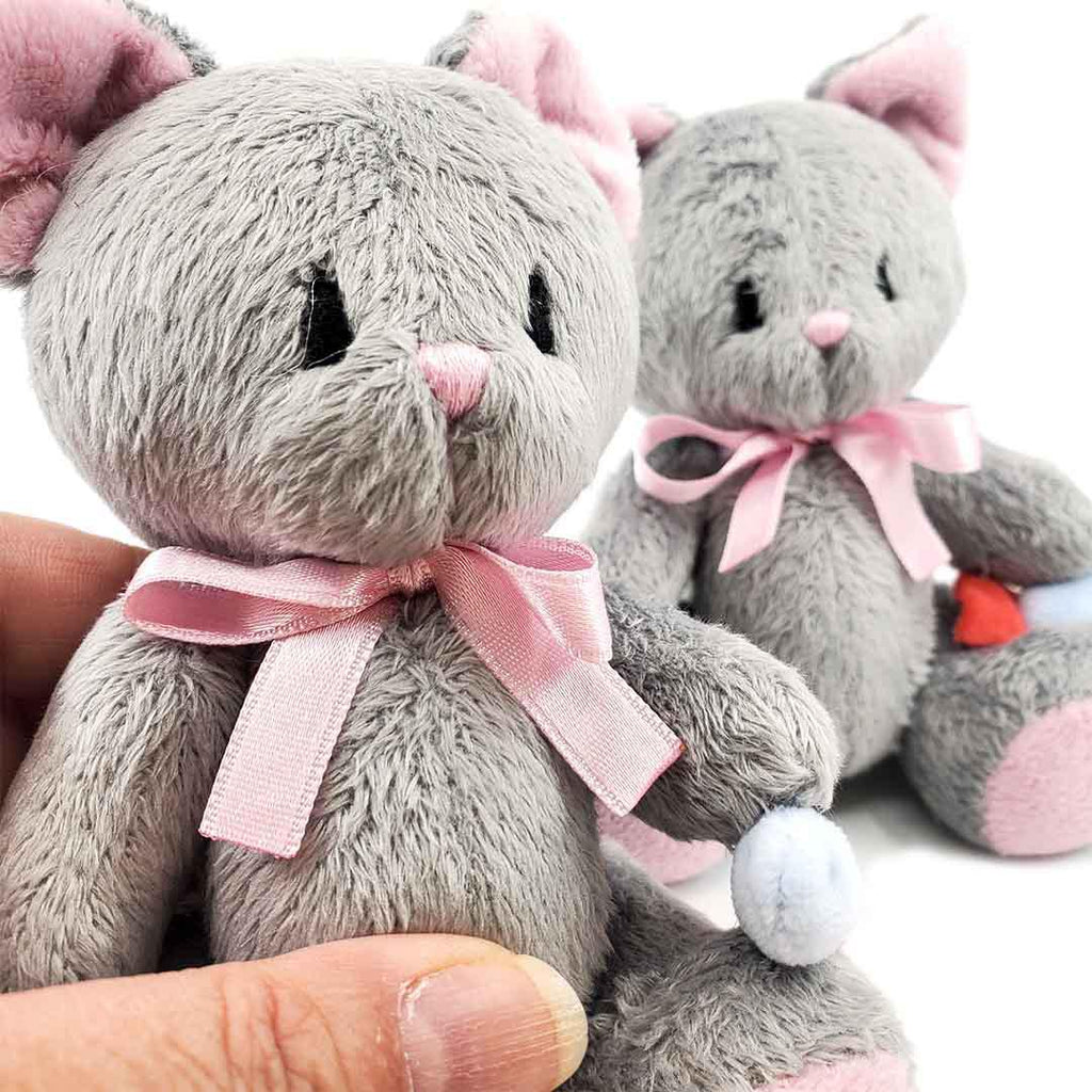 Plush - Gray Cat with a Fish by Frank and Bubby