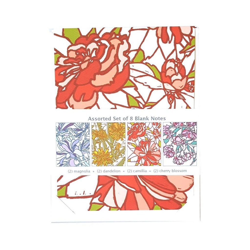 Set of 8 - All Occasion - Assorted Flower Cards by Little Green