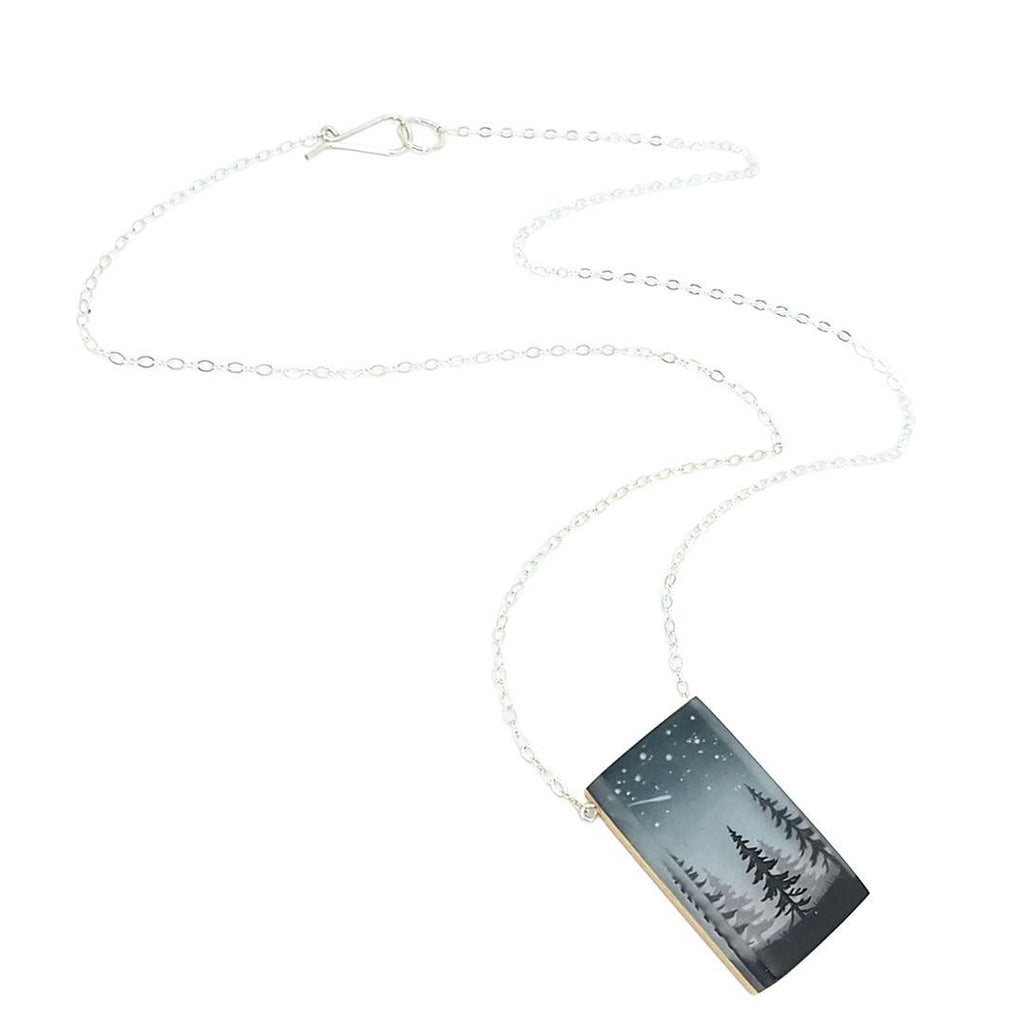 Necklace - Glitter Pines Painted by Fernworks