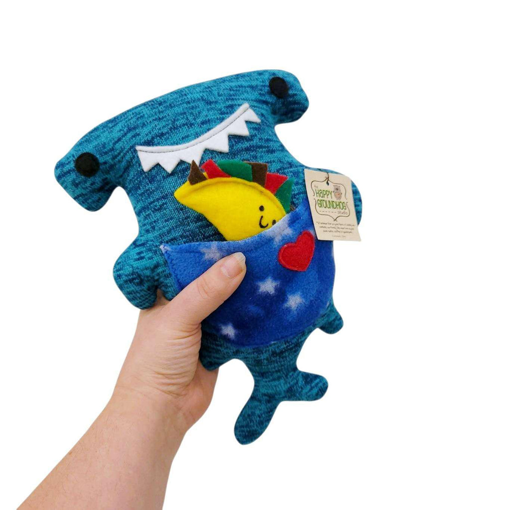 Plush - Happy Hammerhead Shark (Taco) by The Happy Groundhog Studio