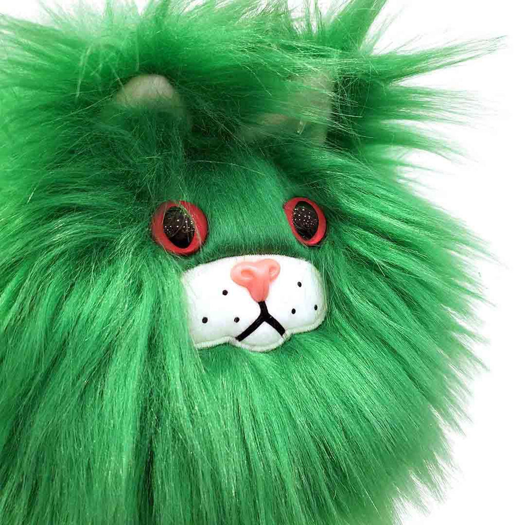 Catball - Bright Green with Red Eyes by Careful It Bites