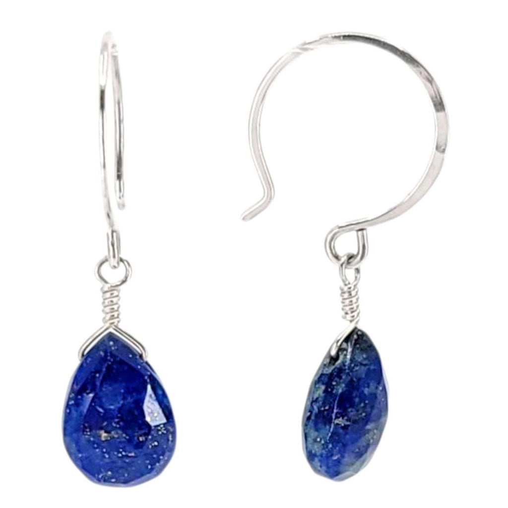 Earrings - Sterling Gemstone Drops (Lapis Lazuli) by Foamy Wader