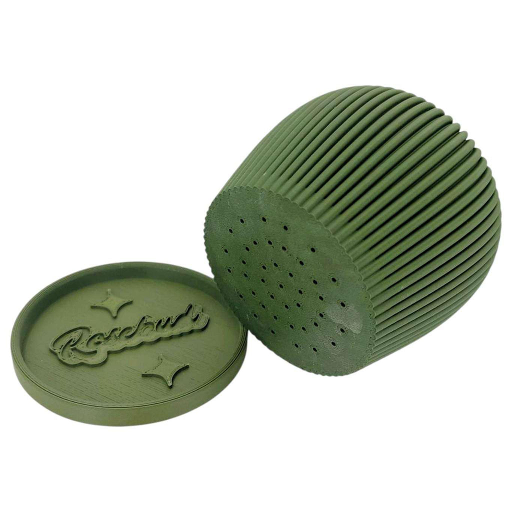 Thumb Pot - Ribbed Water Bell with Drip Tray (Green) by Rosebud Homegoods