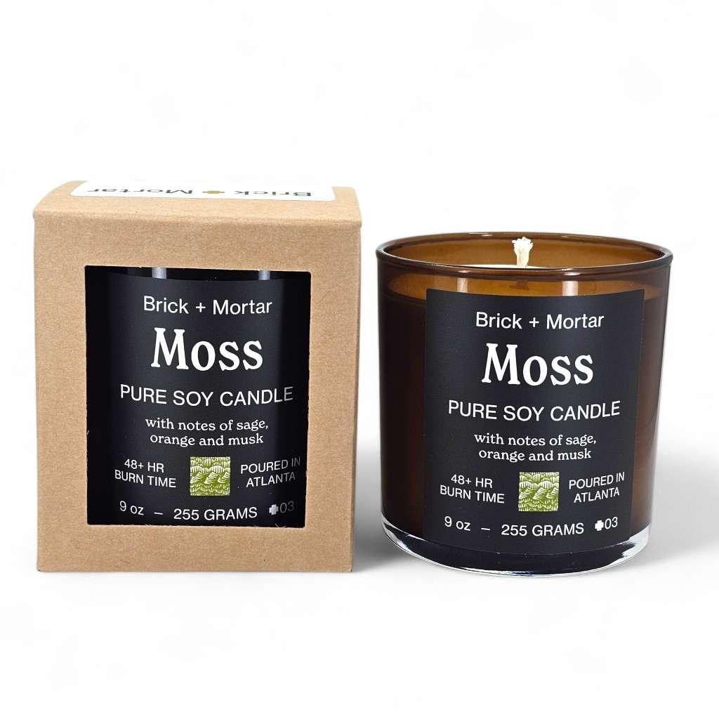 Candle 9oz - Moss by Brick + Mortar