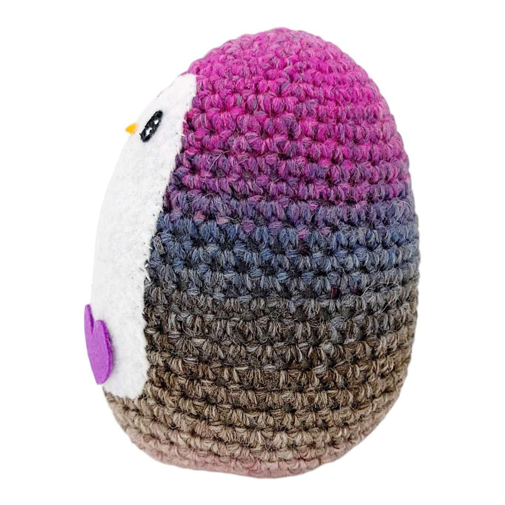 Plush Toy - Large Penguin (Magenta Gradient with Purple Heart) by Moyo Workshop