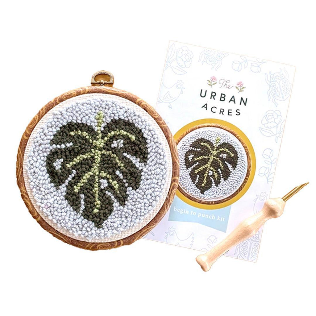 DIY Kit - Monstera Classic Punch Needle Kit by The Urban Acres
