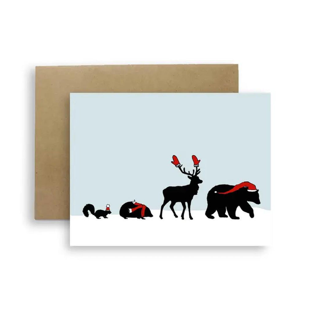 Card - Holiday - Snow Animals by Red Umbrella Designs