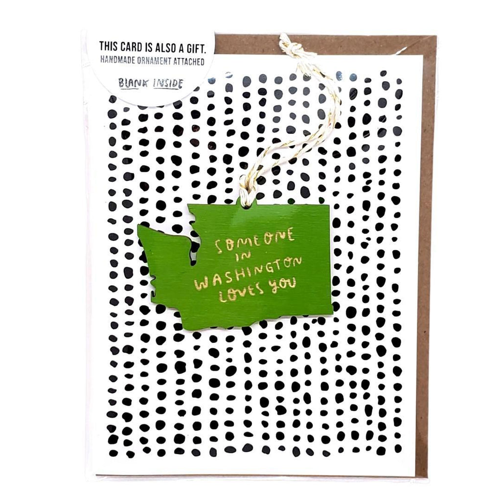 Ornament Card - Someone in WA Loves You (Olive) by SnowMade
