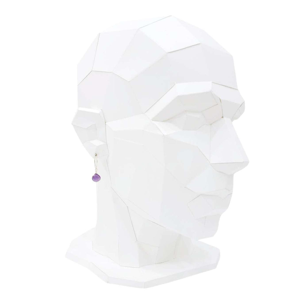 Earrings - Sterling Gemstone Drops (Amethyst) by Foamy Wader