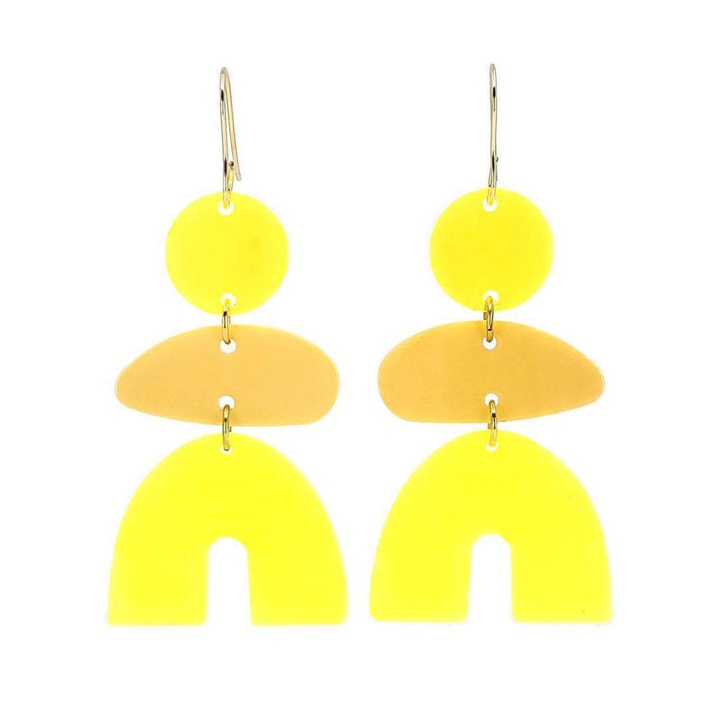 Earrings - Chubby Arch (Neon Citrus) by Chubby Bunny