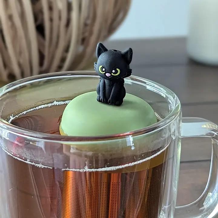 (PRE-ORDER) Tea Infuser - Black Cat (Green Base) by Float2Infuse