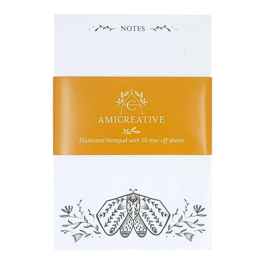Notepad - 4x6in - Moth (50 Pages) by Amicreative