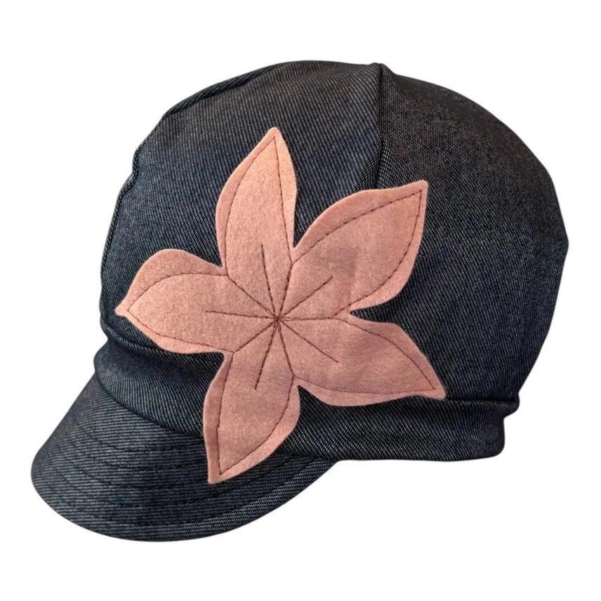 Adult Hat -  Denim Upcycled Jersey Weekender Blossom (Dusty Pink) by Hats for Healing