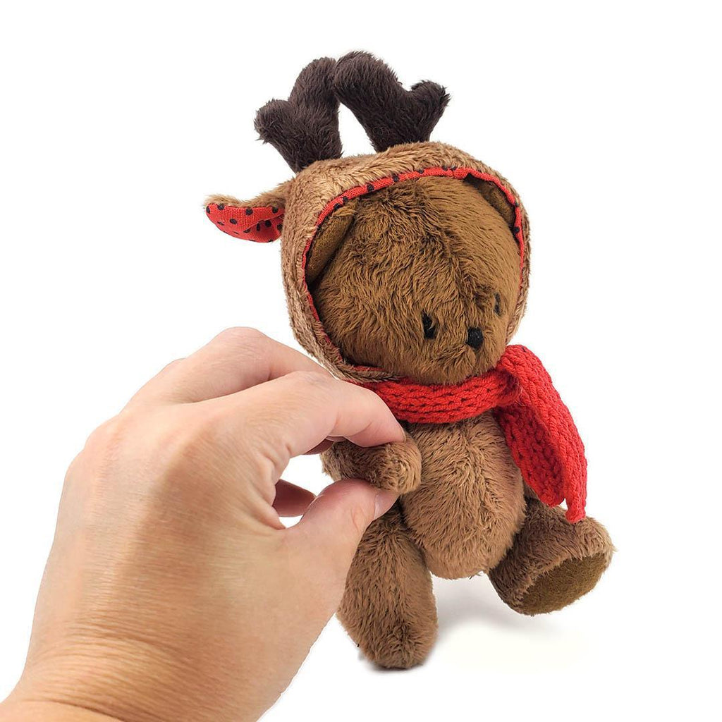 Plush - Brown Bear in Deer Costume by Frank and Bubby