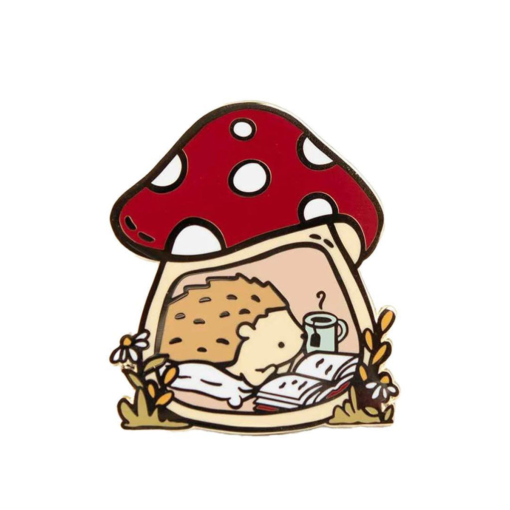 Enamel Pin - Mushroom Corner Hedgehog by The Clever Clove