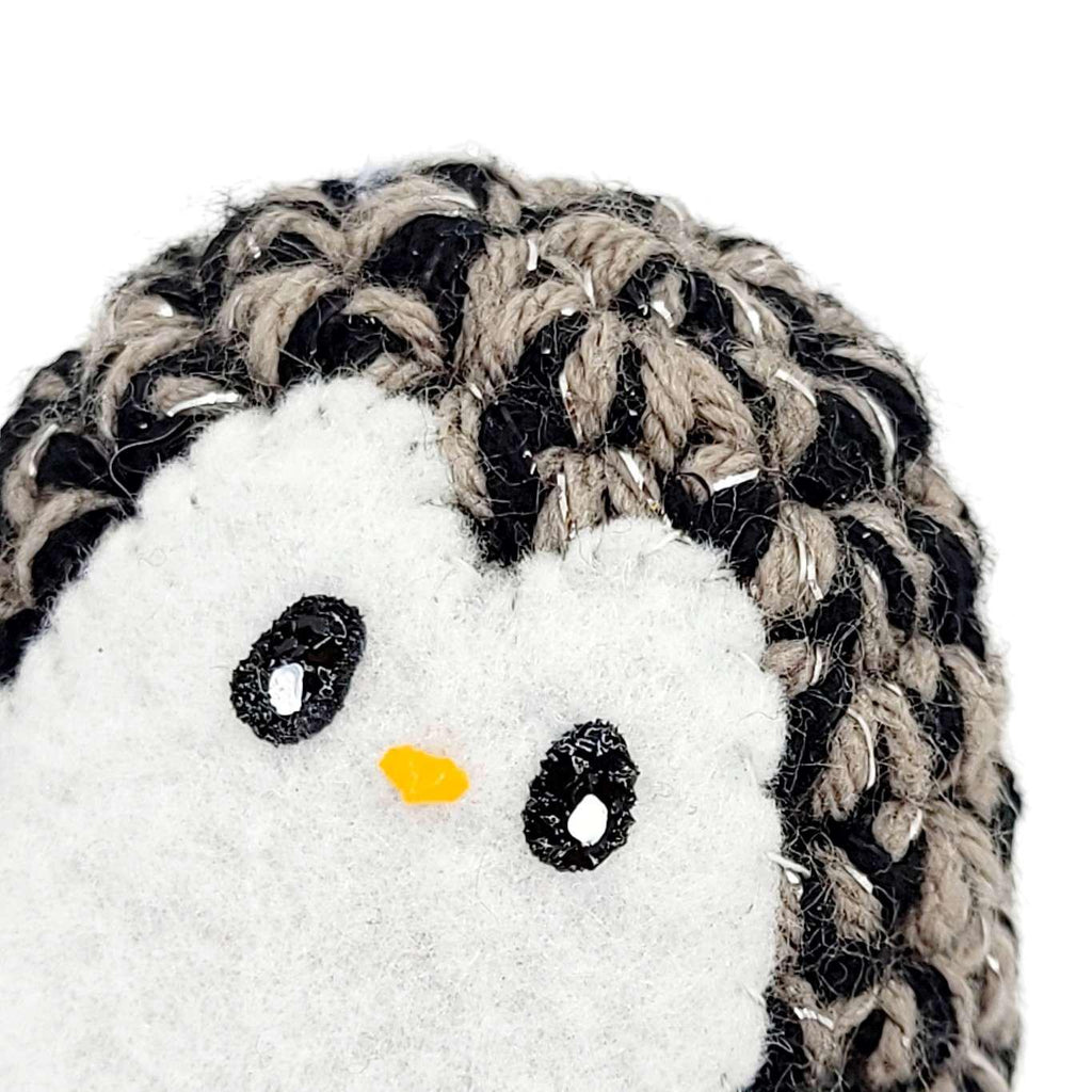 Plush Toy - Medium Penguin (Black Silver with Clay Heart) by Moyo Workshop