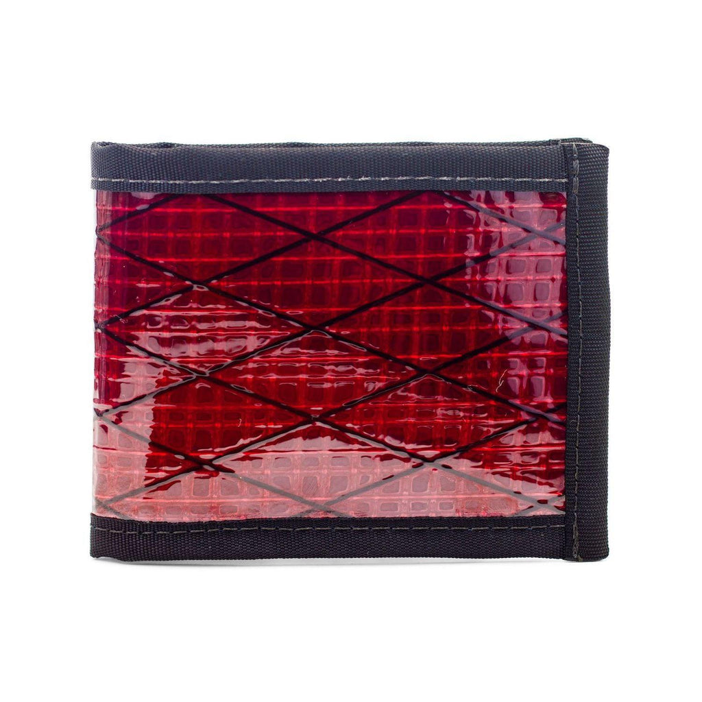 Wallet - Recycled Sailcloth Vanguard Bifold - Fiery Red - by Flowfold