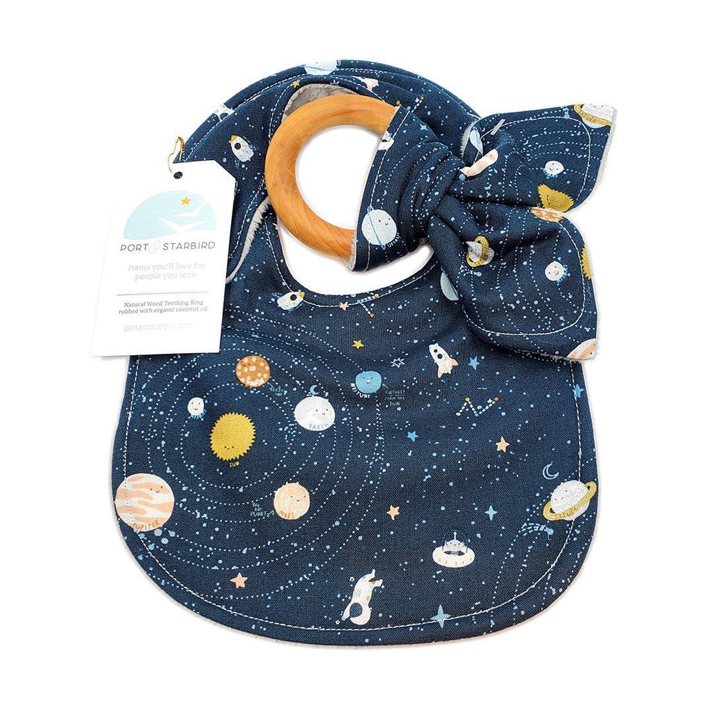 Gift Set - Out of This World Bib and Teething Ring by Port and Starbird