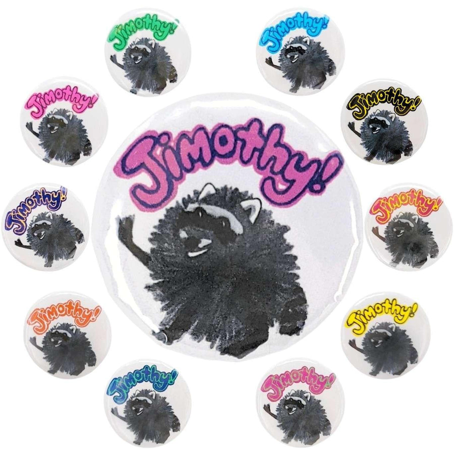 Button Magnet - 1.25in - Jimothy! (Assorted Colors) by The Handmade Showroom, image 1 of 5