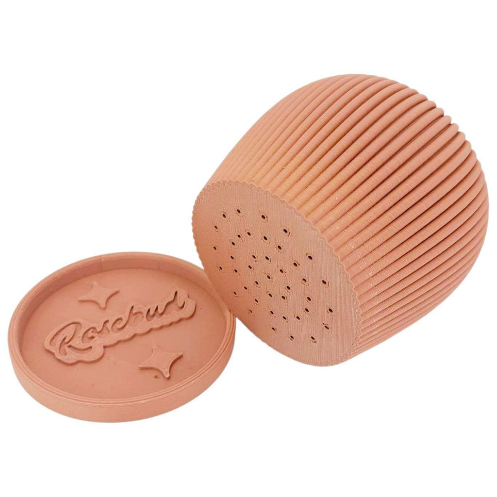 Thumb Pot - Ribbed Water Bell with Drip Tray (Terracotta) by Rosebud Homegoods