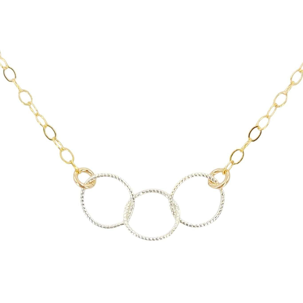 Necklace - Mixed Trio (Sterling Silver, 14k Yellow Gold Fill) by Foamy Wader