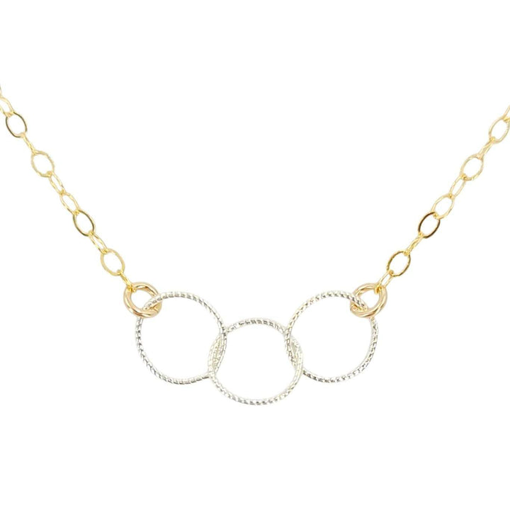 Necklace - Mixed Trio (Sterling Silver, 14k Yellow Gold Fill) by Foamy Wader
