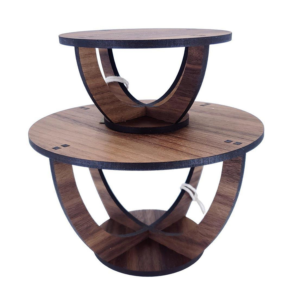 Plant Stand - Circular Walnut (Small or Large) by 6 by 6 Arts