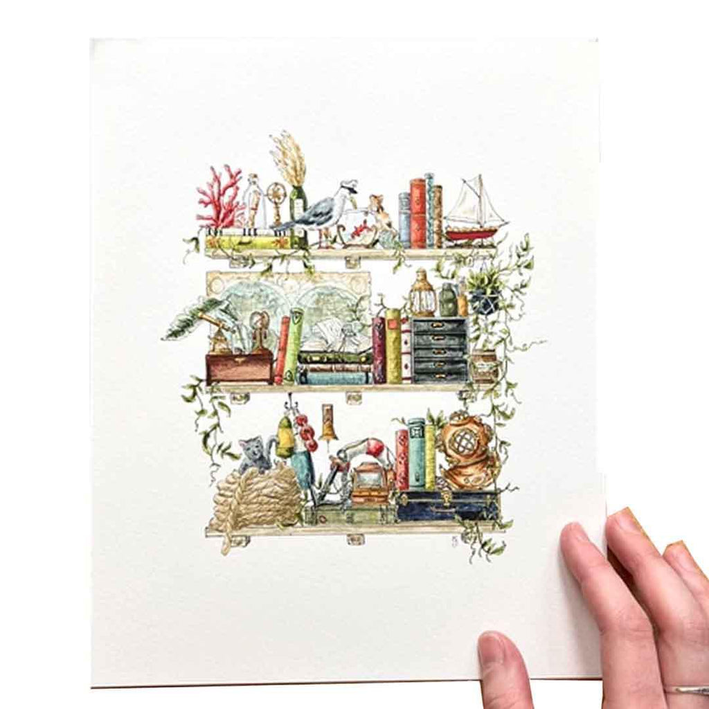 Art Print - 8x10 - The Sailor's Shelves by Lizzy Gass