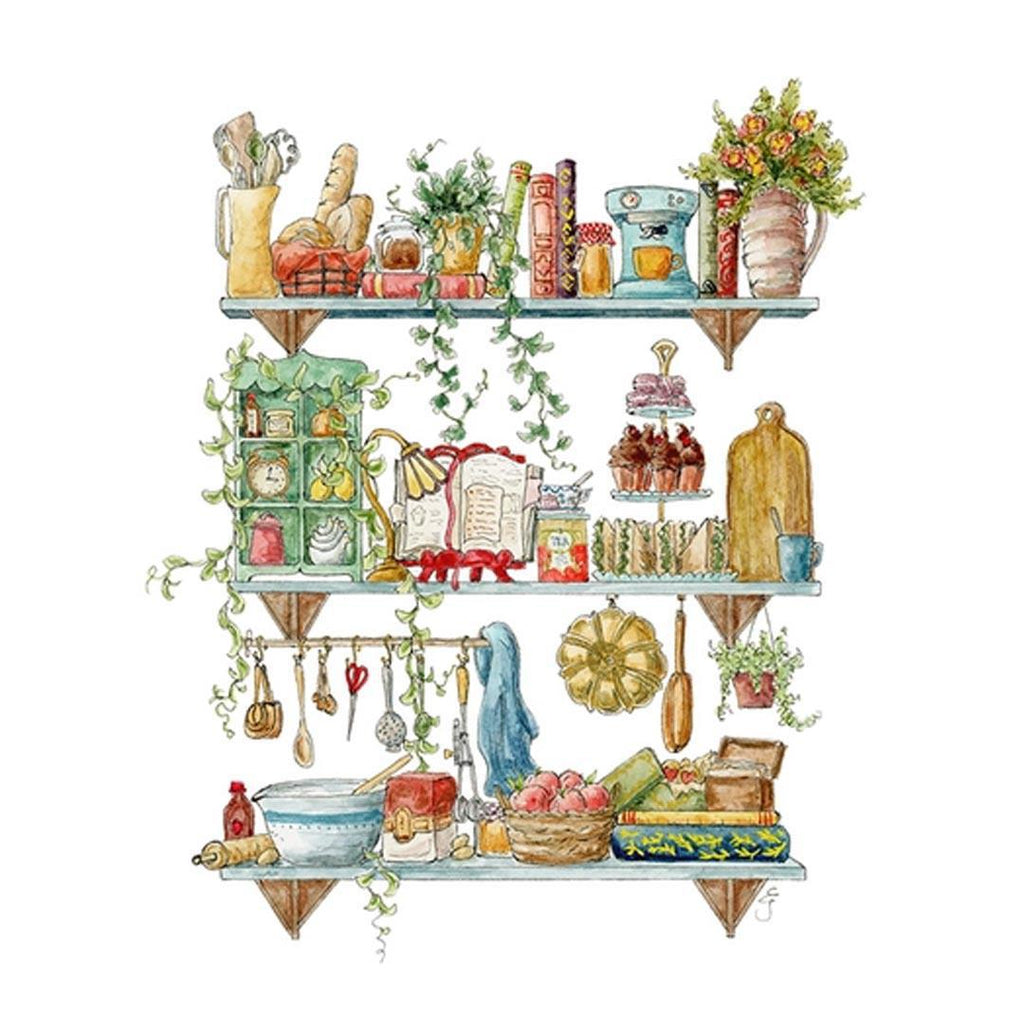 Art Print - 8x10 - The Baker's Shelves by Lizzy Gass